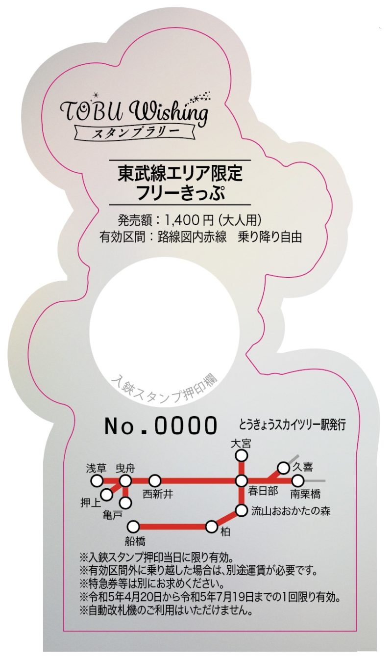 東武鉄道のディズニー創立100周年記念イベントフリーきっぷ（下）