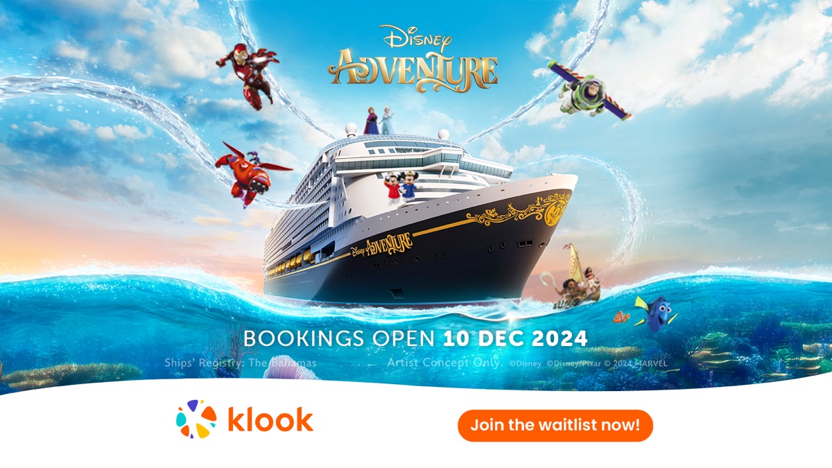 「Klook」がアジア初シンガポール出航「ディズニー・アドベンチャー」の予約受付を2024年12月10日（火）に開始！