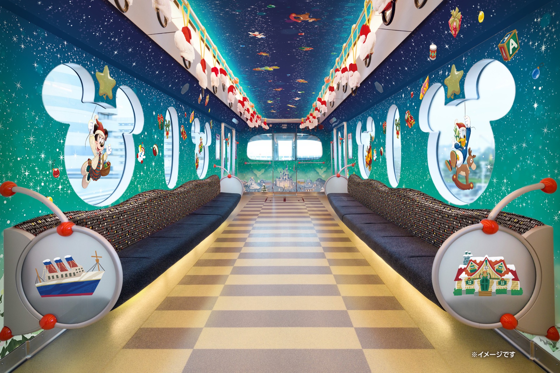 【ディズニーリゾートライン】クリスマス限定モノレールが運行！スタンプラリーや限定フリーきっぷも登場【2026年11月11日〜】